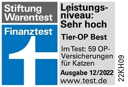 Siegel Stiftung Warentest 12/2022 - Tarif Tier-OP Best, Leistungsniveau: Sehr hoch