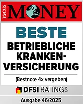 Siegel Focus Money 2025 - Beste betriebliche Krankenversicherung