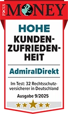 Siegel Focus Money 09/2025 - Auszeichnung Hohe Kundenzufriedenheit