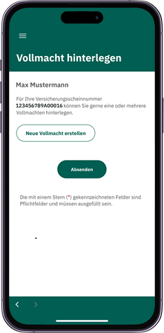 Vollmachten in der App