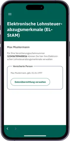 Elektronische Lohnsteuerabzugsmerkmale in der App