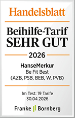 Siegel Handelsblatt - Beihilfe-Tarif, Testnote SEHR GUT