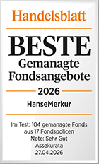 Siegel Handelsblatt - BESTE Gemanagte Fondsangebote