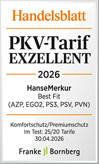 Siegel Handelsblatt - PKV-Tarif, Testnote EXZELLENT