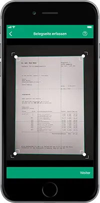 Belege erfassen Bildschirm