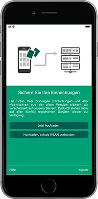 Daten sichern Bildschirm