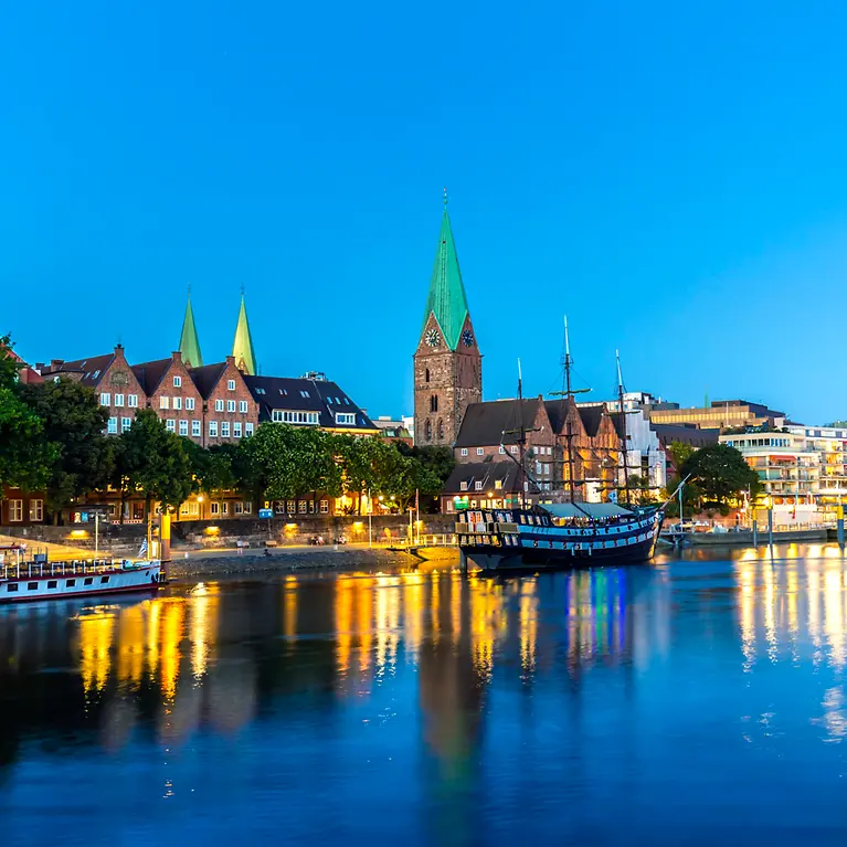 Bremer Skyline und Weser