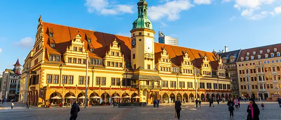 Der Marktplatz in Leipzig